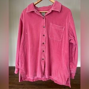 Women’s LL Bean size XL corduroy button up shirt